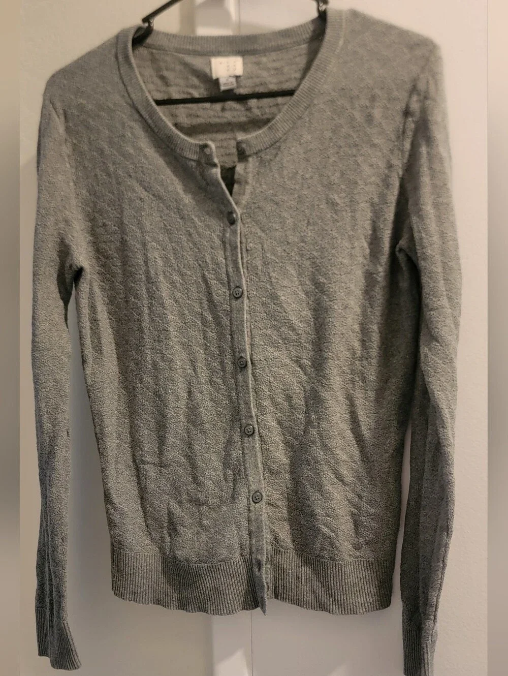 Gray Women's Button-Front Sweater S from A New Day!